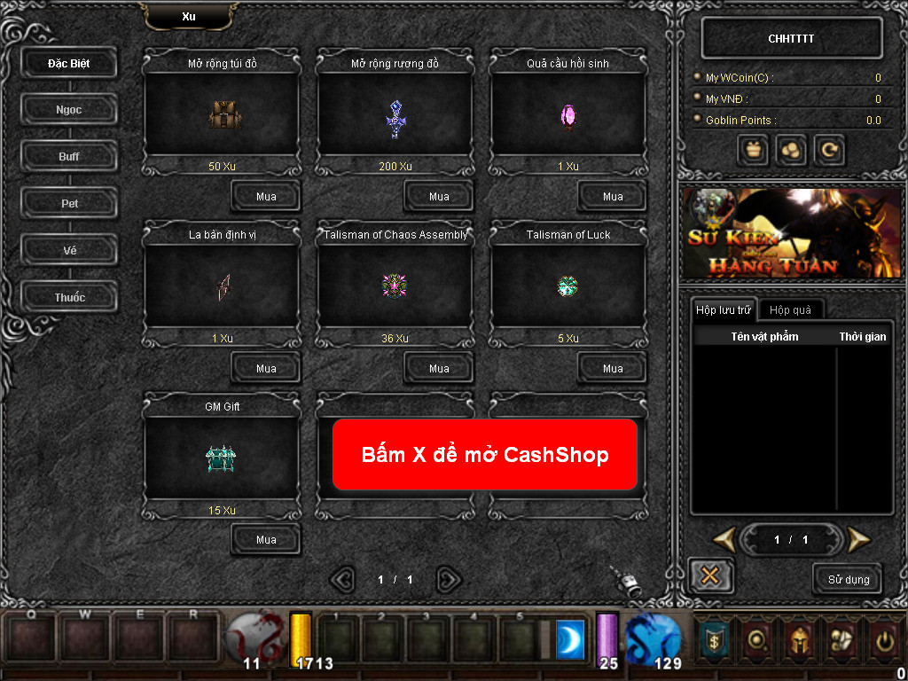 Chức năng chính của Game MU Ma Giới Chức năng chính của Game MU Ma Giới